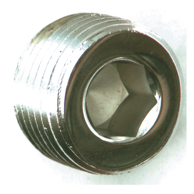 1/2 Chrome Pipe Plug, Allen For Harley-Davidson