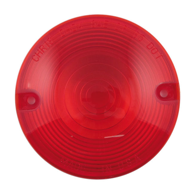 Chris Replacement Turn Signal Lens,Red For Harley-Davidson