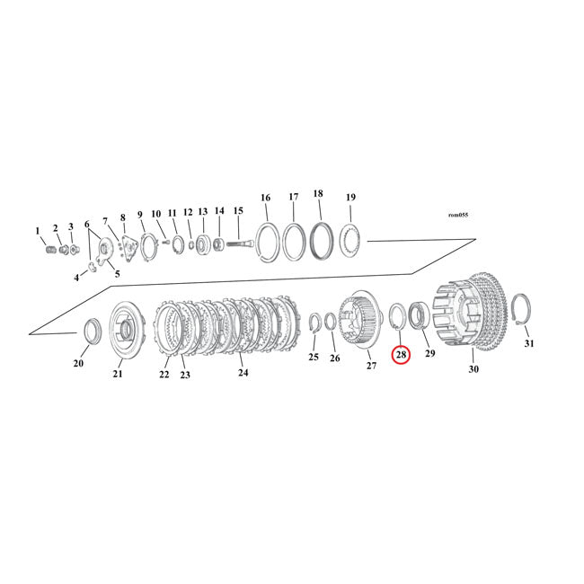 Ret. Ring, Clutch Hub For Harley-Davidson