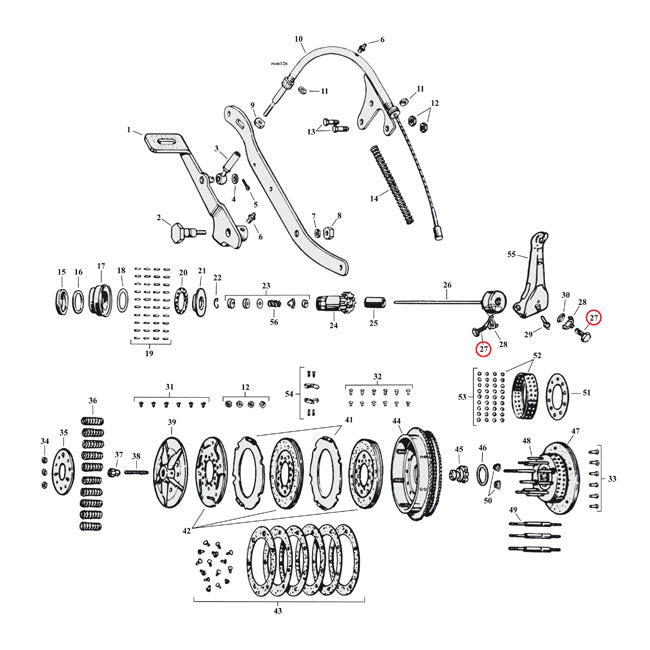 Screw, Clutch Release Lever For Harley-Davidson