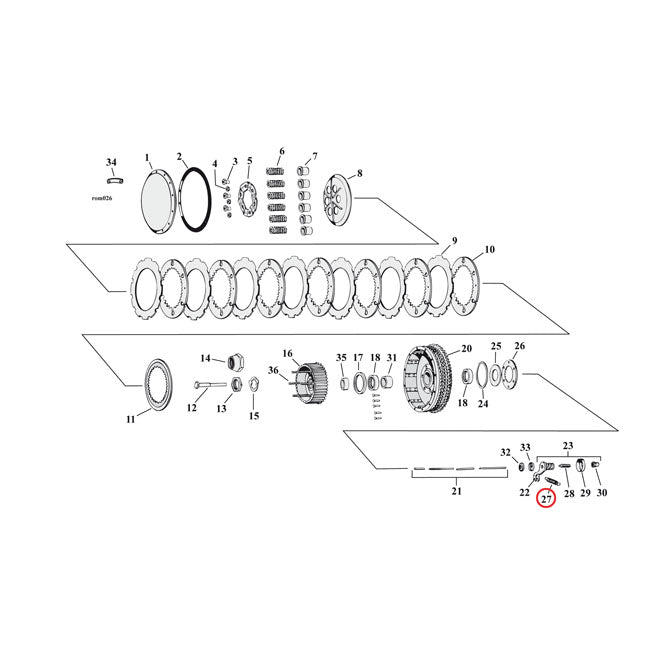 Spring, Worm Lever/Shifter Pawl For Harley-Davidson