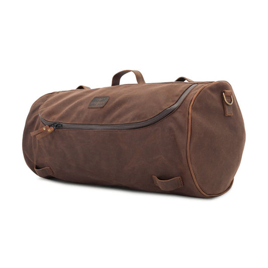 Longride, Roll Bag Waxed Cotton Wide. Brown Wax