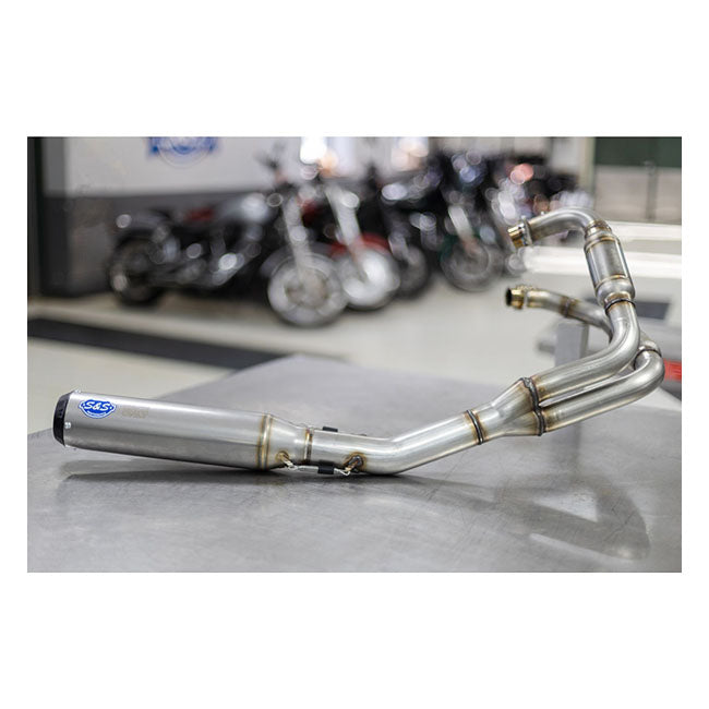 S&S, Race 2:1 Low Exhaust System. Stainless For Harley Davidson