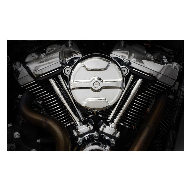 Jims, M8 Low Profile Tappet And Pushrod Cover Kit. Chrome For Harley Davidson