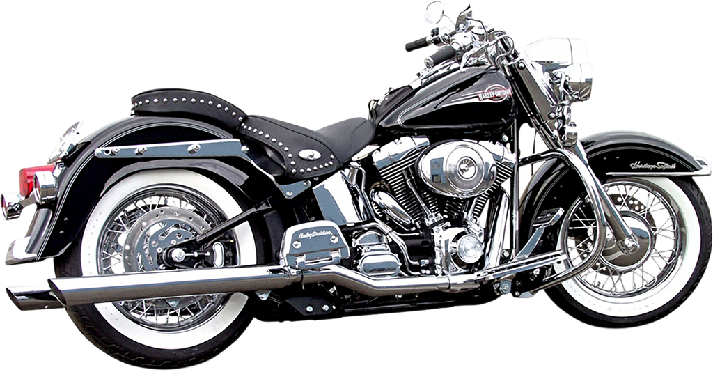 Bassani Slip-On Mufflers For Harley-Davidson Softail With True Dual Headers
