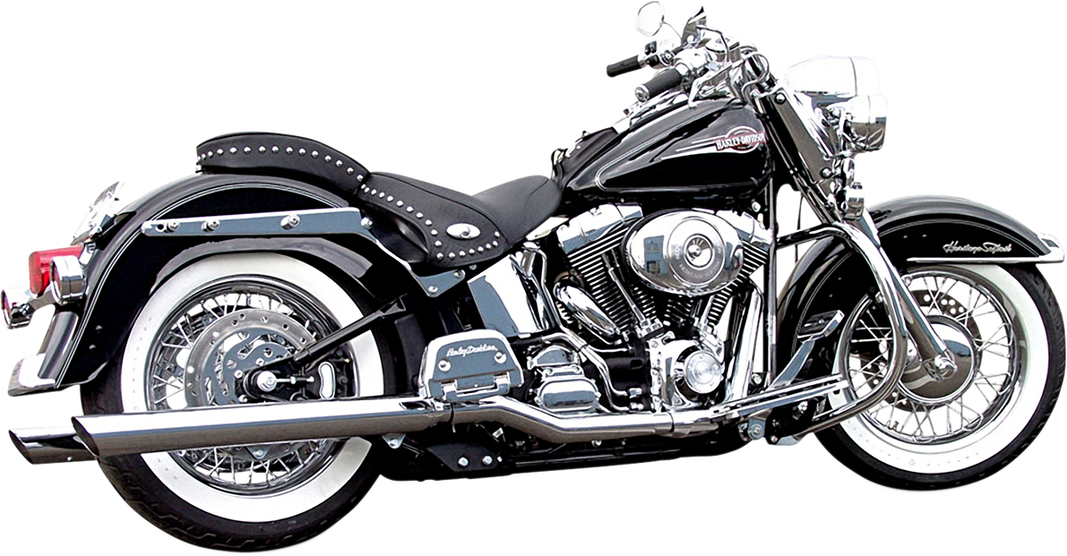 Bassani Slip-On Mufflers For Harley-Davidson Softail With True Dual Headers