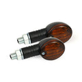 Micro-Flash Turn Signals, Black. Dark For Harley-Davidson