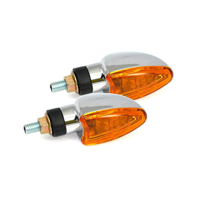 Arrow Mini Turn Signal, Chrome. Smooth For Harley-Davidson