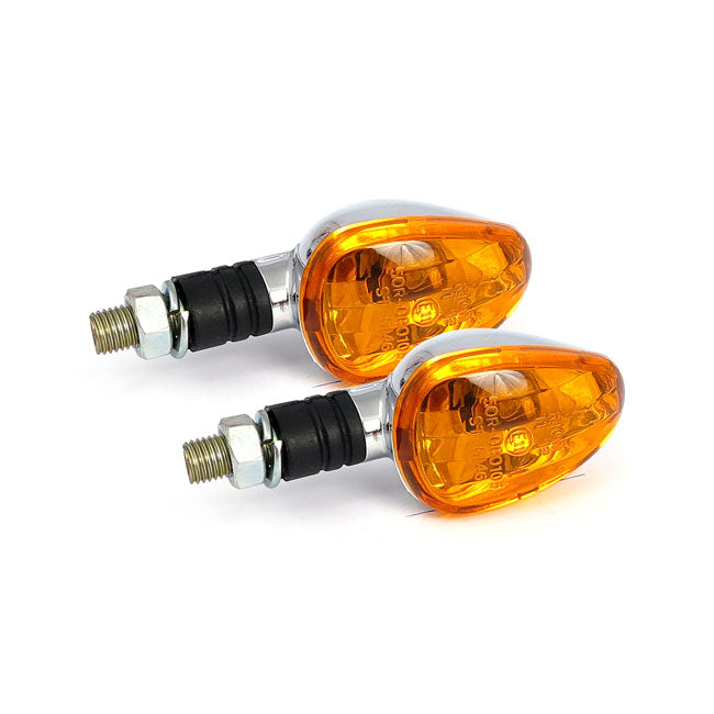 Little Duke Turn Signals, Chrome (ECE) For Harley-Davidson