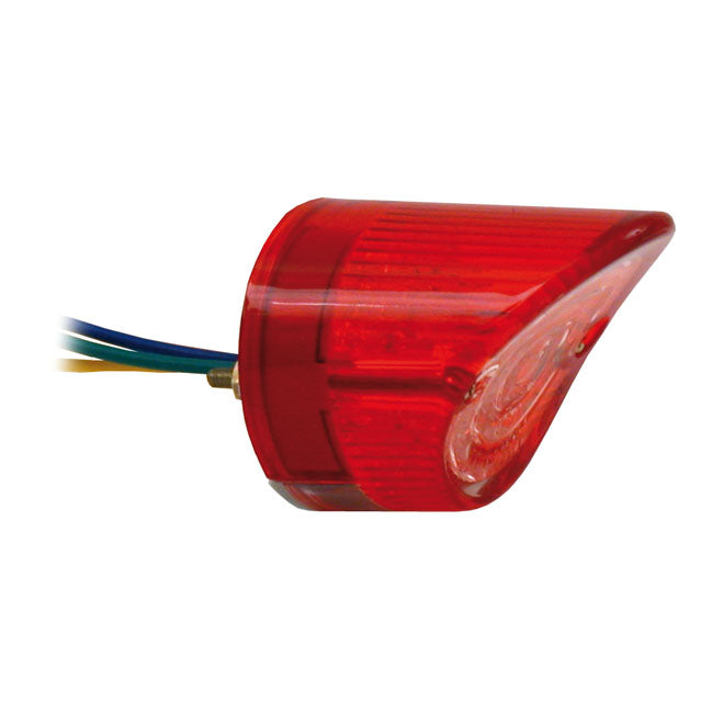 L.E.D. Sharknose Taillight, Red Lens For Harley-Davidson
