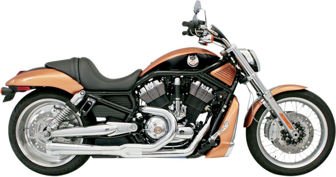 BASSANI XHAUST ROAD RAGE 2-INTO-1 SYSTEMS FOR HARLEY-DAVIDSON 2002 - 2005 Chrome Short Road Rage 2-Into-1 Exhaust System