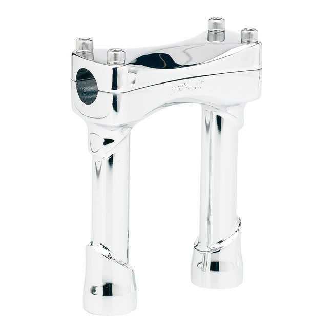Murdock Chrome Risers, 6" Tall For Harley-Davidson