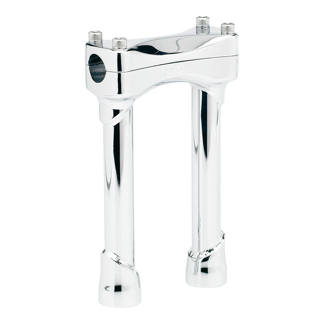 Murdock Chrome Risers, 8" Tall For Harley-Davidson