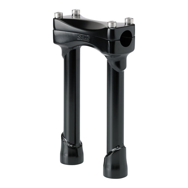 Murdock Black Risers, 8" Tall For Harley-Davidson