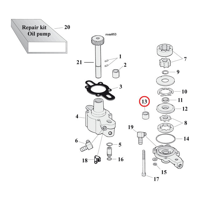Bushing, Oil Pump Cover For Harley-Davidson