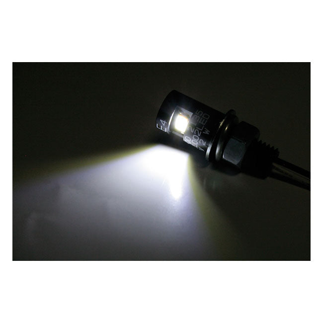 Burdett License Plate Mounting Bolt with LED. Black for Harley-Davidson