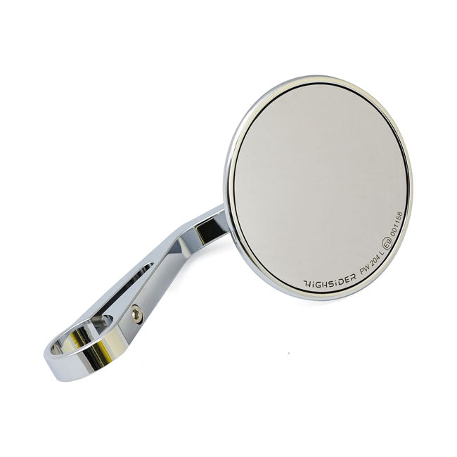 Mirror Montana Round Chrome Clamp On For Harley-Davidson