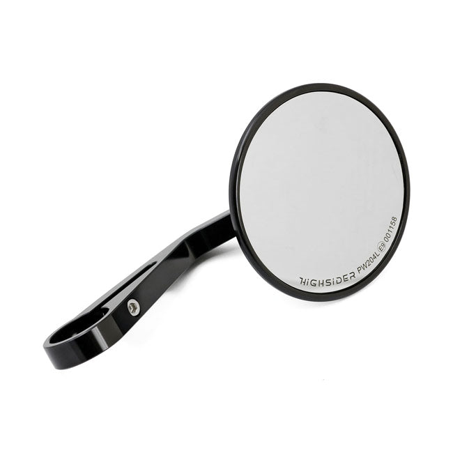 Mirror Montana Round Black Clamp On For Harley-Davidson