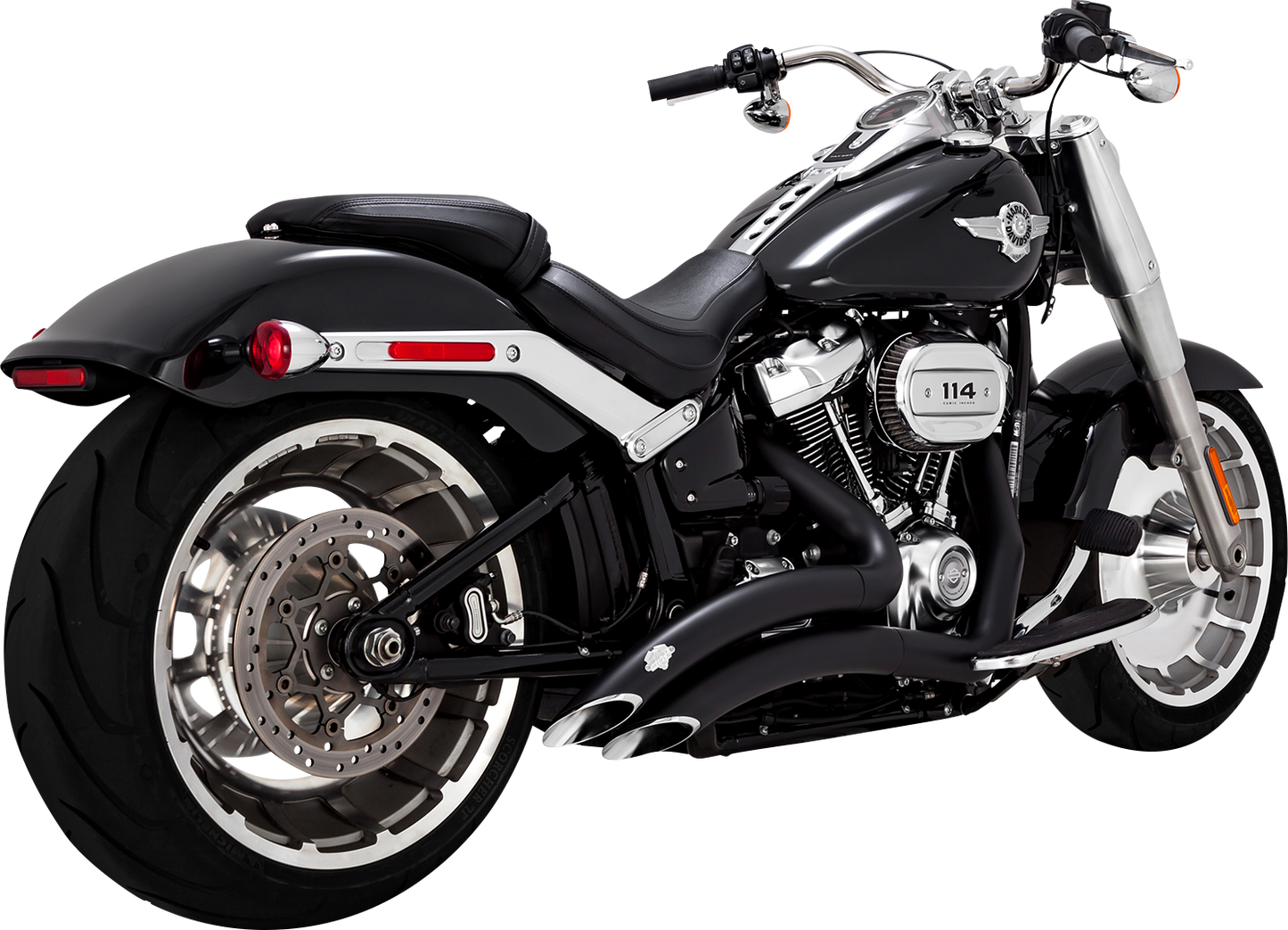 Big Radius Black Escape System per Harley Davidson