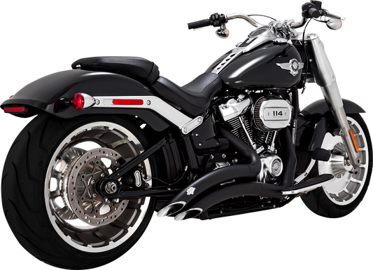 Big Radius Black Escape System voor Harley Davidson