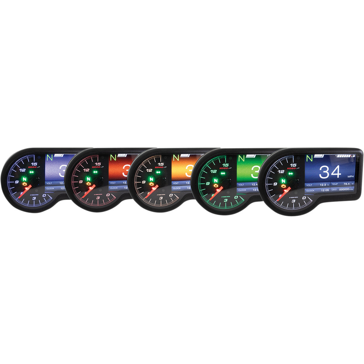 Koso RX-3 TFT Multifunktions-Universal-Kilometerzähler