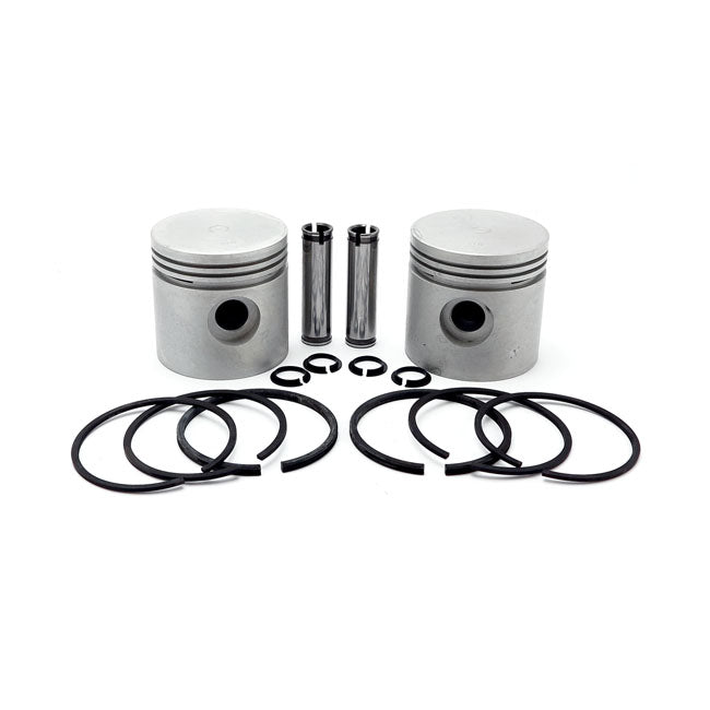 74 "replacement. +.010" flat -headed piston kit. For Harley Davidson