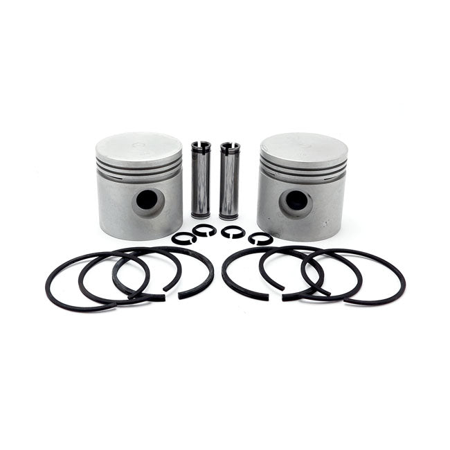 74 "Vervanging. +.050" Flat -Headed Piston Kit voor Harley Davidson