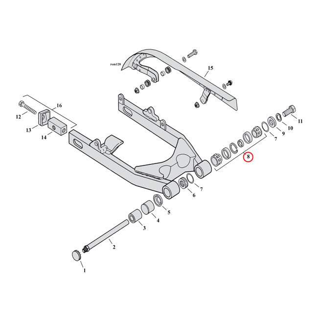 Rodamientos Basculante Para Harley-Davidson Sportster Y Dyna