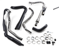 COBRA POWERPORT HEADPIPES FOR HARLEY-DAVIDSON 2017 - 2020 Raven Black Powerport Dual Bung Headpipes
