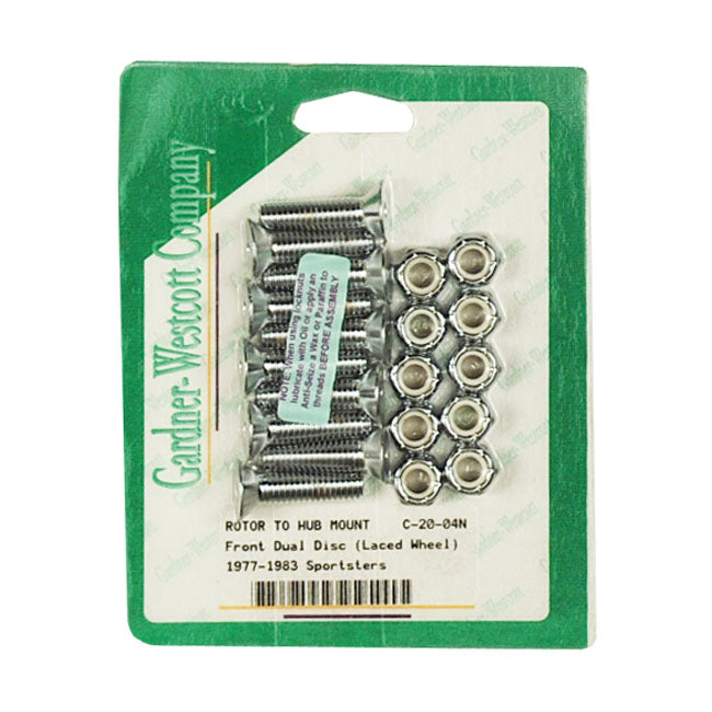 Brake Rotor Bolt Kit, Tapered Flatheads For Harley-Davidson