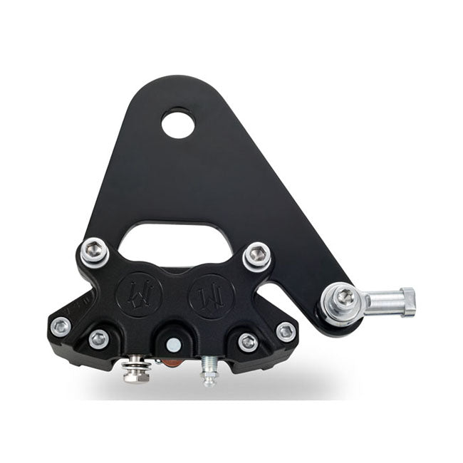 Pm 4 Piston Caliper Bracket, Black For Harley-Davidson