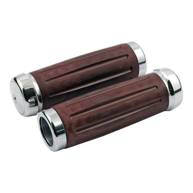 Riverside Bakelite Retro Grip Set, Chr. For Harley-Davidson