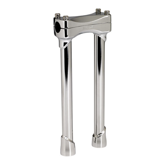 Biltwell Murdock Chrome Risers, 12" Tall For Harley-Davidson