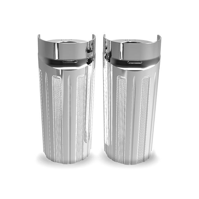 Ness Fork Boots 10-Gauge Chrome +2" For Harley-Davidson