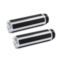 Ness 10-Gauge Billet Grips Chrome For Harley-Davidson