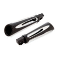 Deep Cut Male Footpegs, Black For Harley-Davidson
