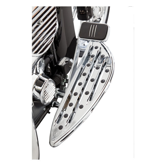 Deep Cut Driver Floorboards, Chrome For Harley-Davidson