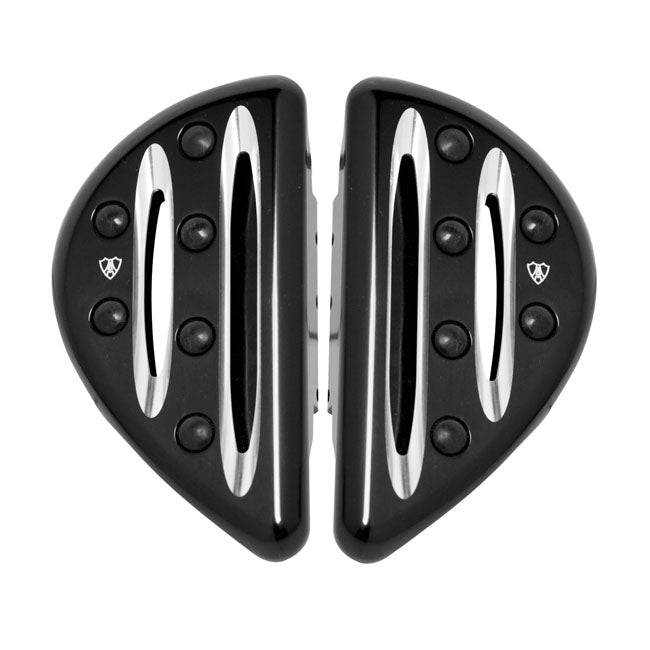 Deep Cut Passenger Floorboards, Black For Harley-Davidson