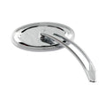 Ness Die-Cast Chrome Oval Stepped Mirror For Harley-Davidson