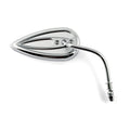 Ness Die-Cast Chrome Teardrop Mirror, Right For Harley-Davidson
