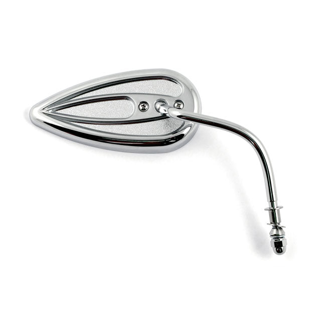 Ness Die-Cast Chrome Teardrop Mirror, Right For Harley-Davidson