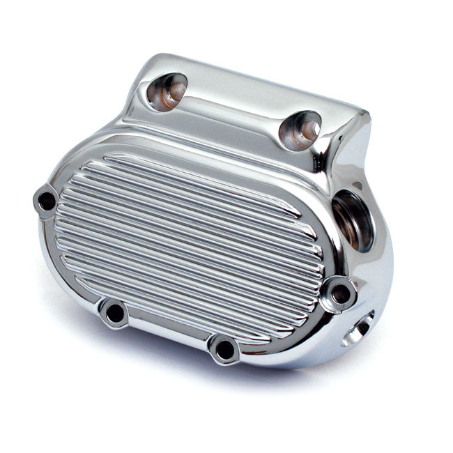 Ribbed Trans. End Cover, Chrome For Harley-Davidson