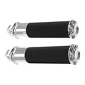 Ness Beveled Fusion Foot Pegs, Chrome For Harley-Davidson