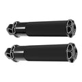 Ness Beveled Fusion Foot Pegs, Black For Harley-Davidson