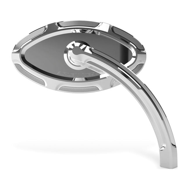 Ness Beveled Cats Eye Mirror Chrome For Harley-Davidson