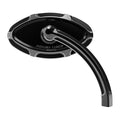 Ness Beveled Cats Eye Mirror Black For Harley-Davidson