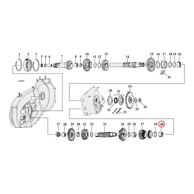 Jims Bearing, Countershaft For Harley-Davidson
