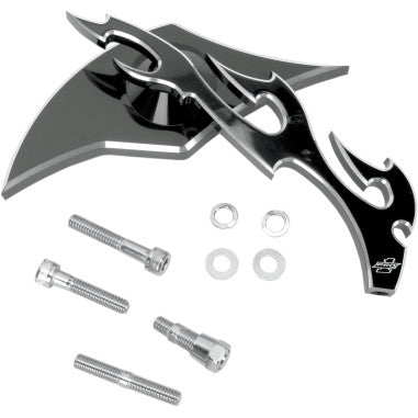 BILLET ALUMINUM MIRRORS WITH CLEAR GLASS FOR HARLEY-DAVIDSON