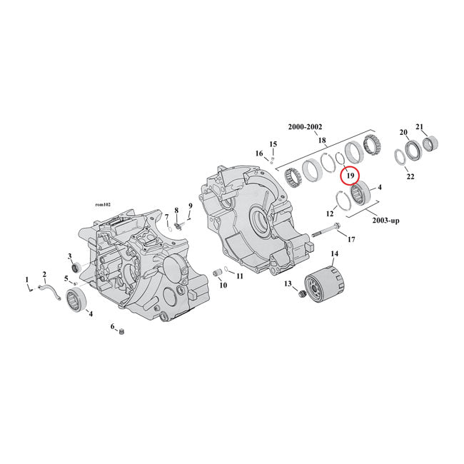 Spacer .106 Inch, Spr Sh Bearing For Harley-Davidson