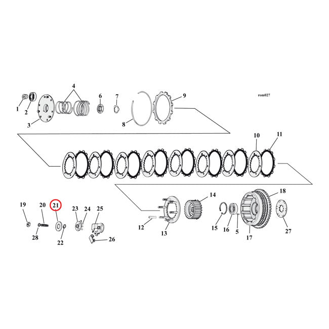 Washer, Outer Clutch Ramp For Harley-Davidson